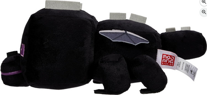 Minecraft Plush Ender Dragon Character Soft Doll, Video Game-Inspired Collectible Toy Gift, 11-inch