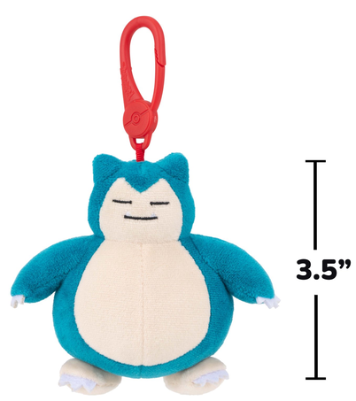 Pokemon Snorlax Clip-On Plush - 3.5 inch Travel Ready Plush with Plastic Clip