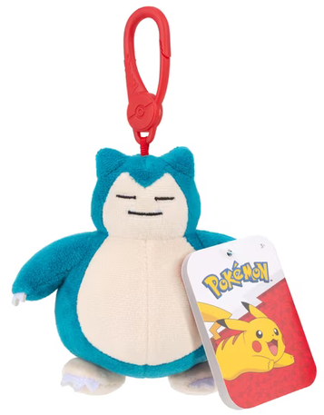 Pokemon Snorlax Clip-On Plush - 3.5 inch Travel Ready Plush with Plastic Clip