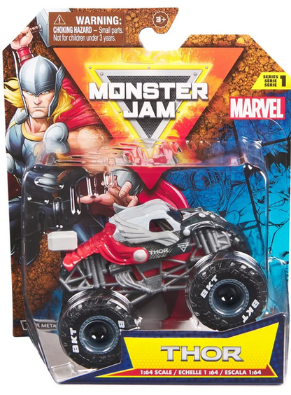 Monster Jam Marvel Thor Series 1 Monster Truck with Flag