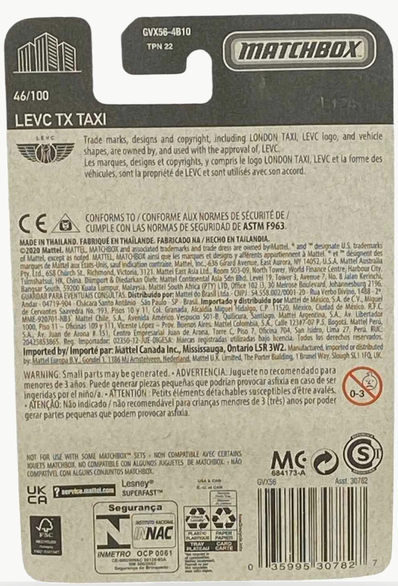 Matchbox LEVC TX Taxi [Black] #46/100