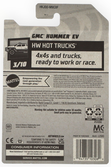 Hot Wheels GMC Hummer EV, HW Hot Trucks 3/10 [White] 116/250