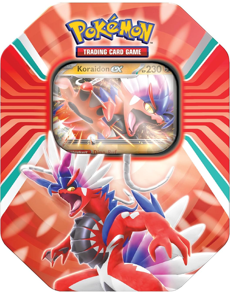 Pokémon - Trading Card Game: Tin-Box Paldea Legends - Koraidon (1 Holographic Card & 4 Booster Packs)