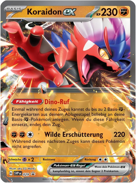 Pokémon - Trading Card Game: Tin-Box Paldea Legends - Koraidon (1 Holographic Card & 4 Booster Packs)