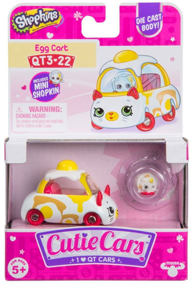 Shopkins Egg Cart & Mini Shopkin QT3-22 Cutie Cars Die Cast Body