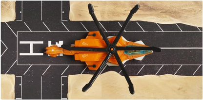 Matchbox Collectible Die-Cast Metal Sky Busters Air Grabber Helicopter ~ Includes Playmat