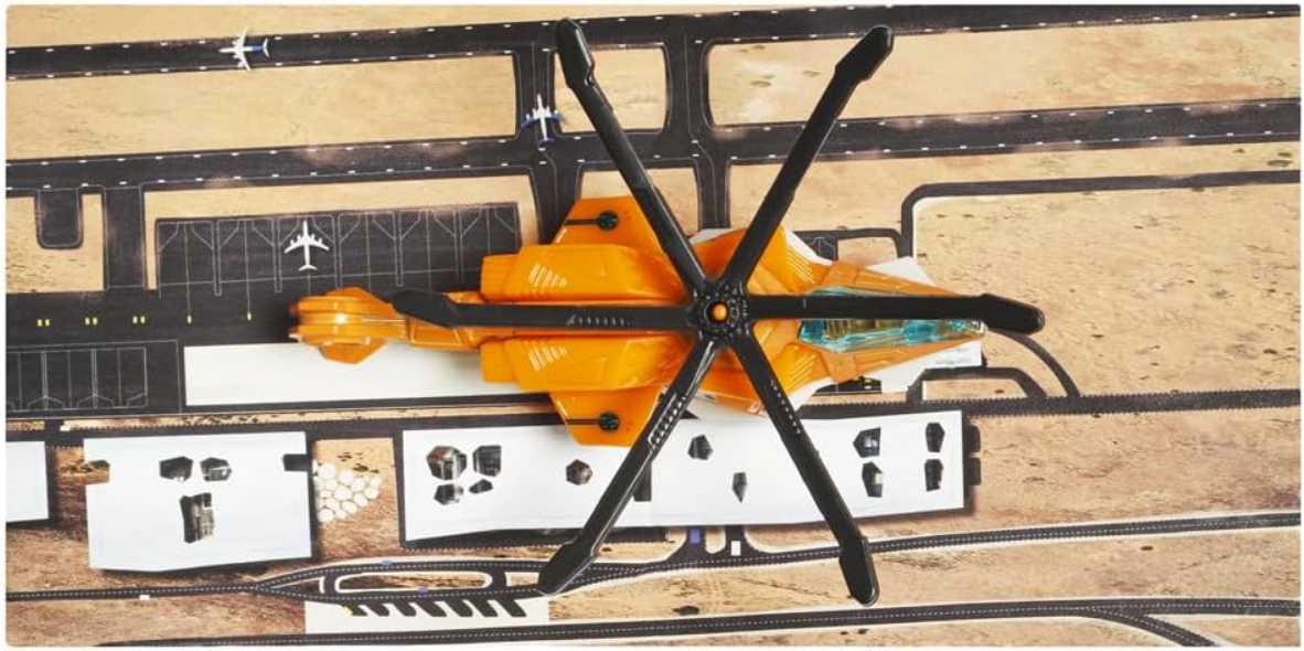 Matchbox Collectible Die-Cast Metal Sky Busters Air Grabber Helicopter ~ Includes Playmat