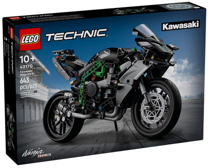 LEGO Technic42170 Kawasaki Ninja H2R Motorcycle Toy for Build and Display, Kid's Room Décor, Collectible Building Set for Boys and Girls Ages 10 and Up, Scale Model Kit for Independent Play