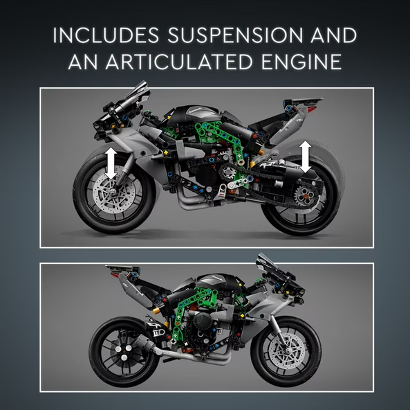 LEGO Technic42170 Kawasaki Ninja H2R Motorcycle Toy for Build and Display, Kid's Room Décor, Collectible Building Set for Boys and Girls Ages 10 and Up, Scale Model Kit for Independent Play