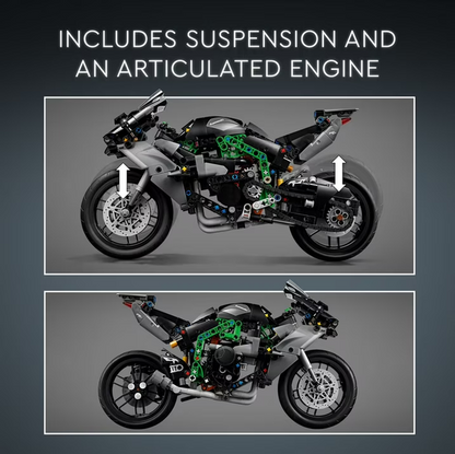 LEGO Technic42170 Kawasaki Ninja H2R Motorcycle Toy for Build and Display, Kid's Room Décor, Collectible Building Set for Boys and Girls Ages 10 and Up, Scale Model Kit for Independent Play