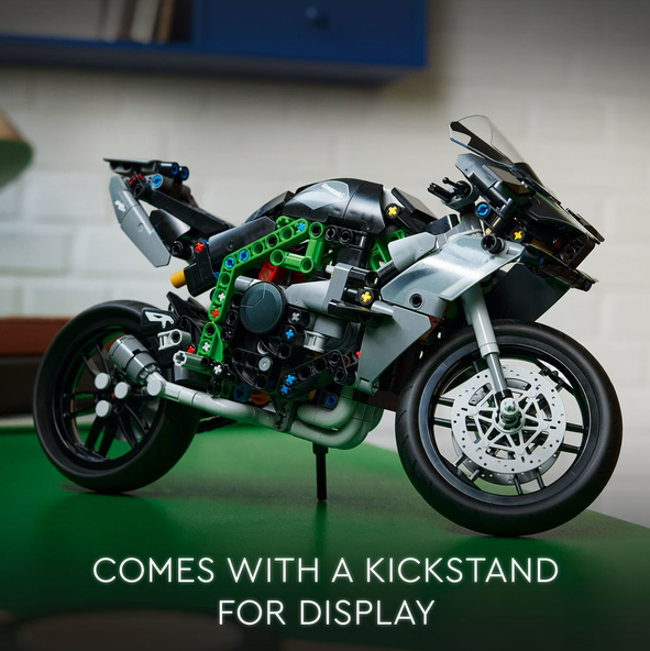 LEGO Technic42170 Kawasaki Ninja H2R Motorcycle Toy for Build and Display, Kid's Room Décor, Collectible Building Set for Boys and Girls Ages 10 and Up, Scale Model Kit for Independent Play