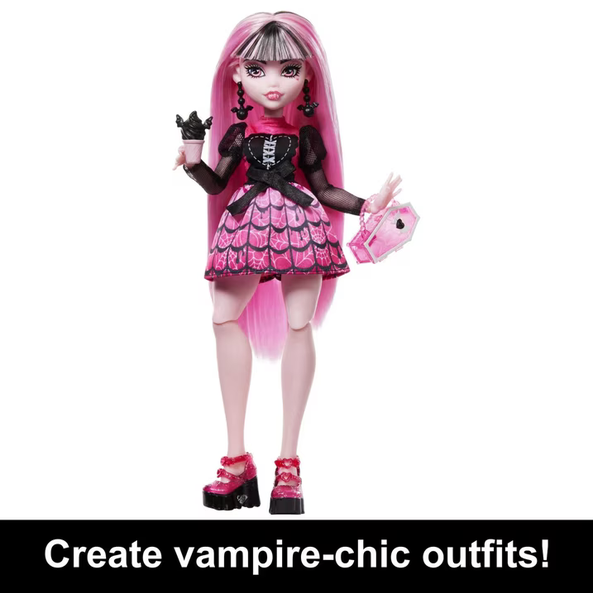 Monster High Doll, Draculaura, Skulltimate Secrets: Fearidescent Series, Multi-Color