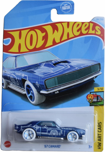 Hot Wheels '67 Camaro [Blue] 84/250 HW Art Cars 3/10
