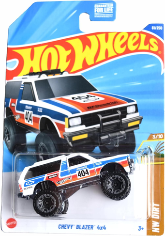 Hot Wheels Chevy Blazer 4x4, HW Dirt 3/10 [White/red/Blue] 81/250