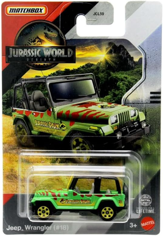 Matchbox Jurassic World Rebirth Jeep Wrangler (#18) [Green]