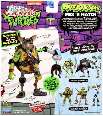 Teenage Mutant Ninja Turtles Tales of the TMNT Mutations Mix 'N Match Raphael & Metalhead Action Figure 2-Pack