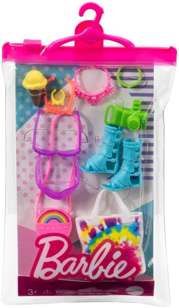 Barbie Accessories Neon Festival Pack with 11 Storytelling Pieces for Barbie Dolls