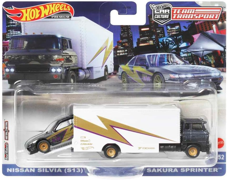Nissan Silvia S13 & Sakura Sprinter - Car Culture Team Transport - Hot Wheels Premium Scala 1/64