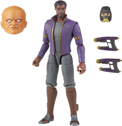 Marvel Legends Series 6-inch Scale Action Figure Toy T'Challa Star-Lord, Premium Design, 1 Figure, 3 Accessories, and Build-A-Figure Part