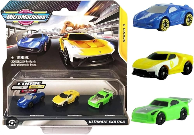 Micro Machines Starter Pack, Series 3, #09, Starter Pack 3 Vehicles Ultimate Exotics Chase