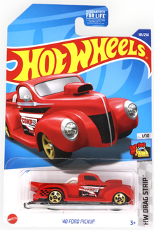 Hot Wheels '40 Ford Pickup Red 181/250 HW Drag Strip 1/10