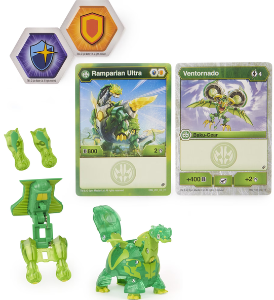 Bakugan Ultra, Ramparian with Transforming Baku-Gear, Armored Alliance 3-inch Tall Collectible Action Figure