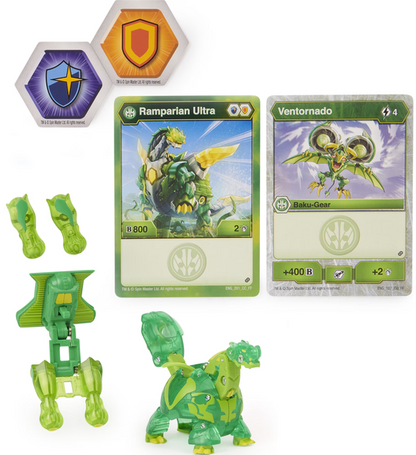 Bakugan Ultra, Ramparian with Transforming Baku-Gear, Armored Alliance 3-inch Tall Collectible Action Figure