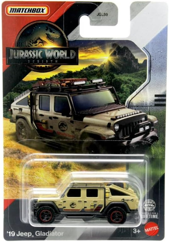 Matchbox Jurassic World Rebirth '19 Jeep Gladiator [Tan] 1:64 Scale Diecast