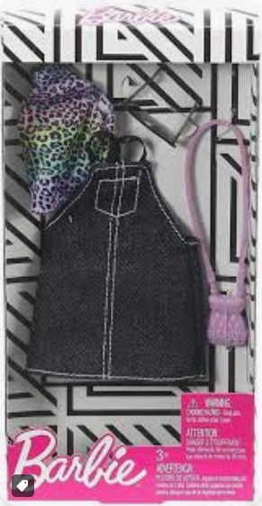 Barbie Black Denim Jumper & Animal Print Top Fashion Pack 2019