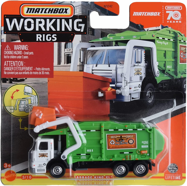 Matchbox Garbage King XL, Working Rigs 3/16