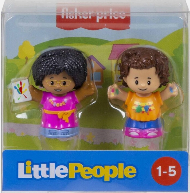 Fisher Price Little People, 2 Pack - Art Teacher & Finger Painter Preschool Kid