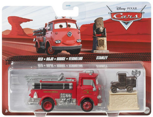 Disney Pixar Red and Stanley Cars 2-Pack Collection, 1:55 Scale Die-Cast Vehicles