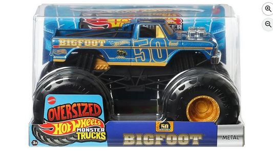 Hot Wheels Monster Trucks Oversized 50th Anniversary Bigfoot 1:24 Scale