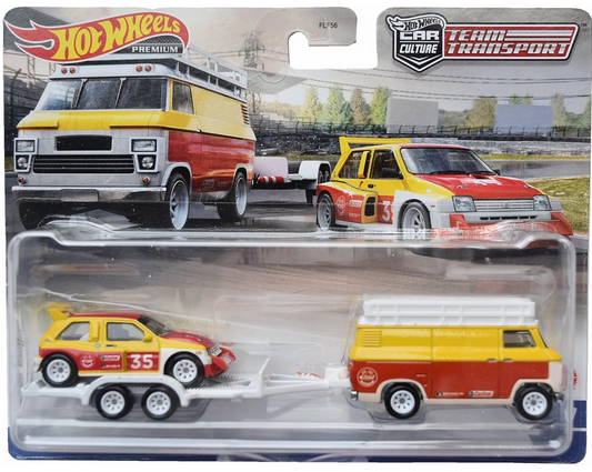 Hot Wheels Team Transport MG Metro 6R4 Rally Hauler, Car Culture #47