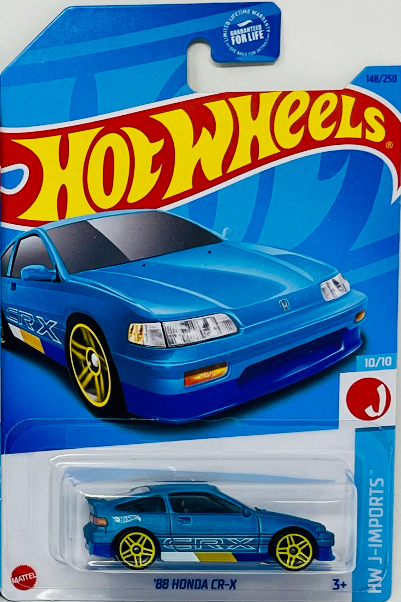 Hot Wheels `88 Honda CR-X (Blue) 148/250 HW J-Imports 10/10