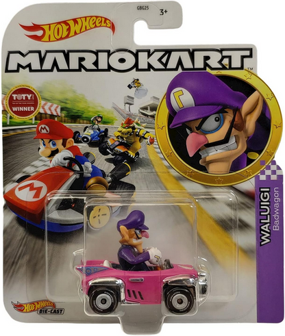 Hot Wheels Mario Kart Waluigi Badwagon Pink/Purple