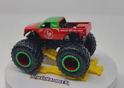 Hot Wheels Monster Truck Sriracha Hot Sauce w/Crash & Connect Car