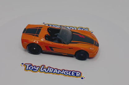 Hot Wheels Corvette C6 40/250 Orange Black Convertible With Protector